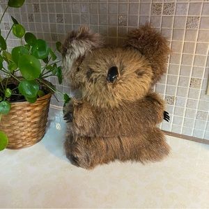 Vintage Australian‎ Koala bear real fur plush stuffed animal Australia realistic